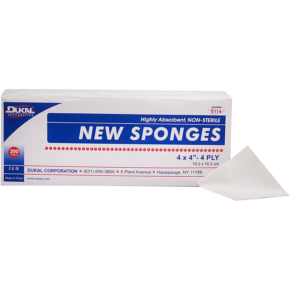 Dukal Premium Non-Woven Sponges | 4 Ply
