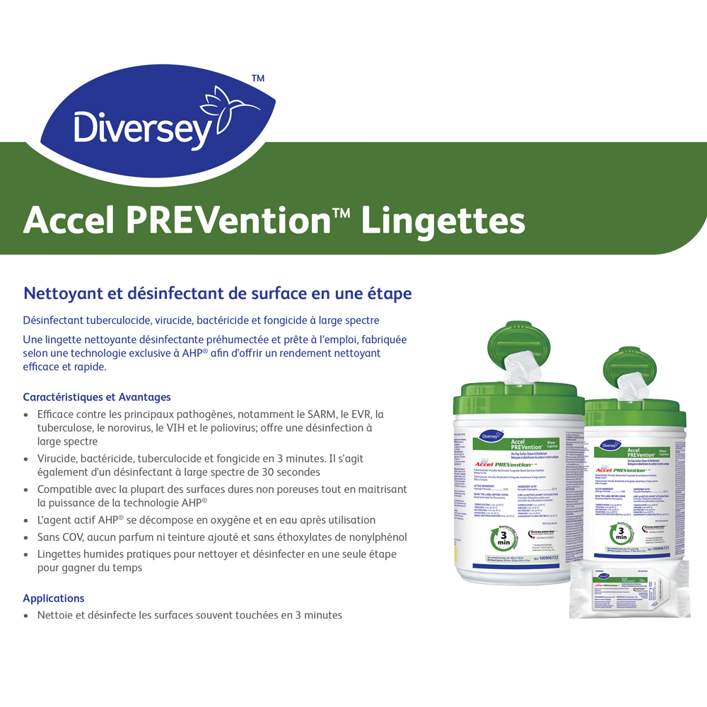 Accel (Accelerated Hydrogen Peroxide) Prevention RTU Surface Disinfectant Wipes | 160 Wipes