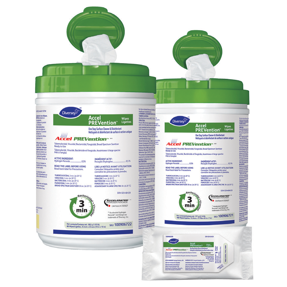 Accel (Accelerated Hydrogen Peroxide) Prevention RTU Surface Disinfectant Wipes | 160 Wipes