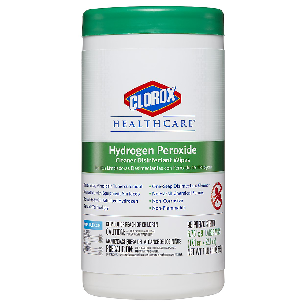 Clorox Healthcare Hydrogen Peroxide Wipes | 95 Wipes per Tub