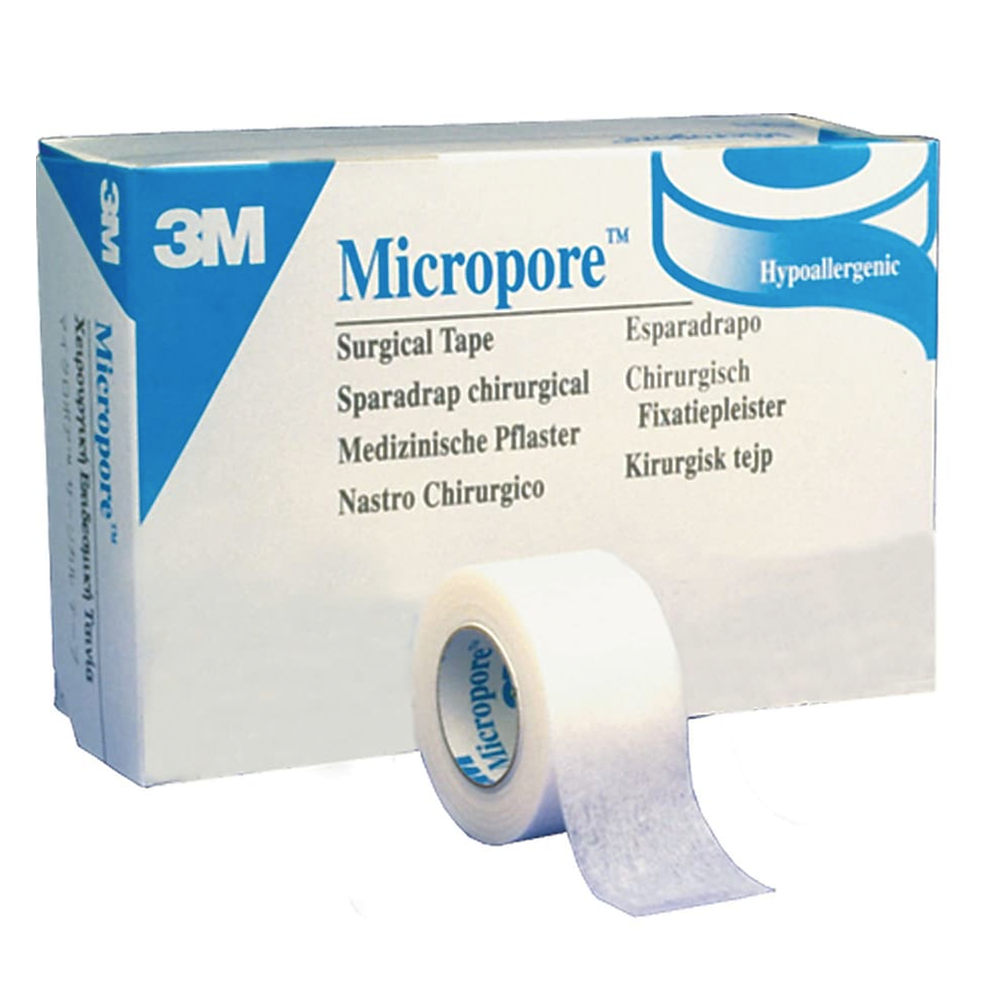  Micropore 3M Tape Surgical Hypoallergenic Paper White 1 X 10yd  6/Rolls : Health & Household