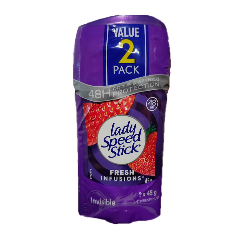 Lady Speed Stick Fresh Infusions Antiperspirant Deodorant | Strawberry  Splash | 45 g | 2 Pack