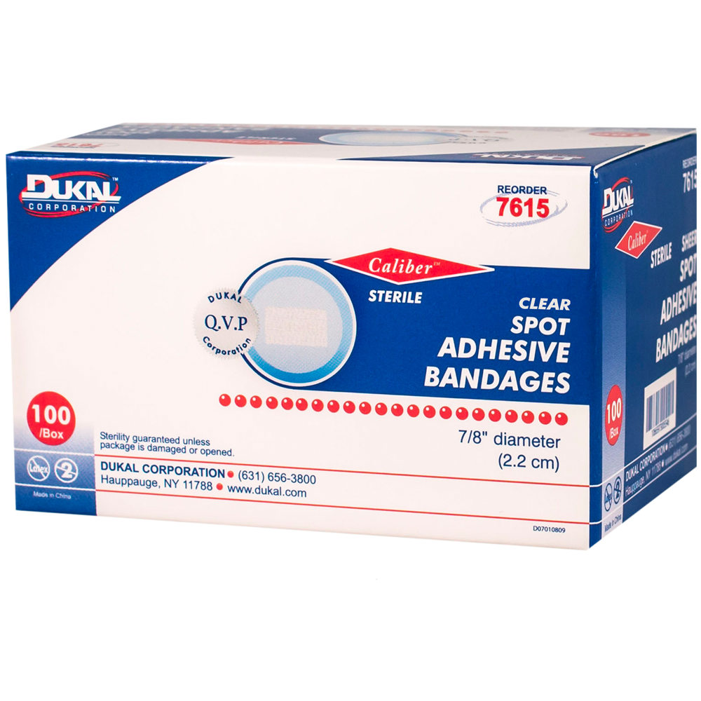Dukal Clear Adhesive Bandages, 7/8