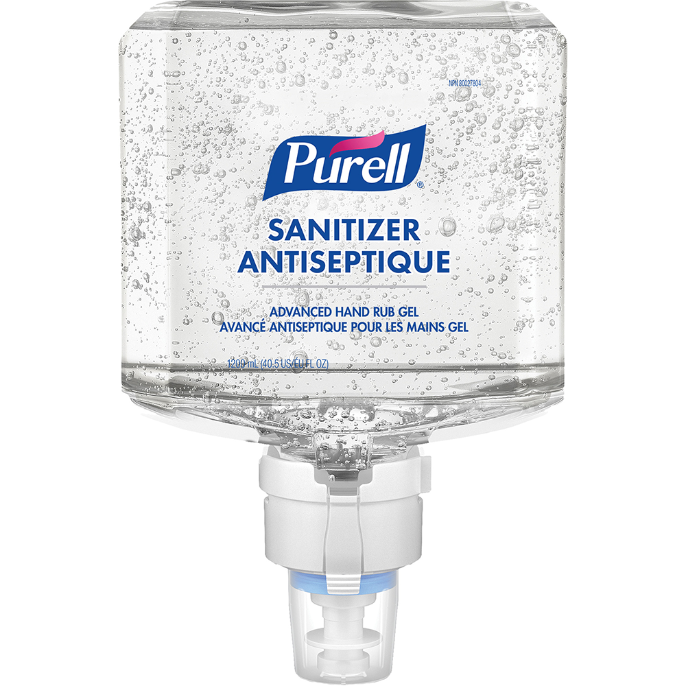 Purell 70% Alcohol Advanced Moisturizing Gel Sanitizer for ES8 Touch-Free Energy-On-Refill Dispenser | 1200mL | 2 per Case