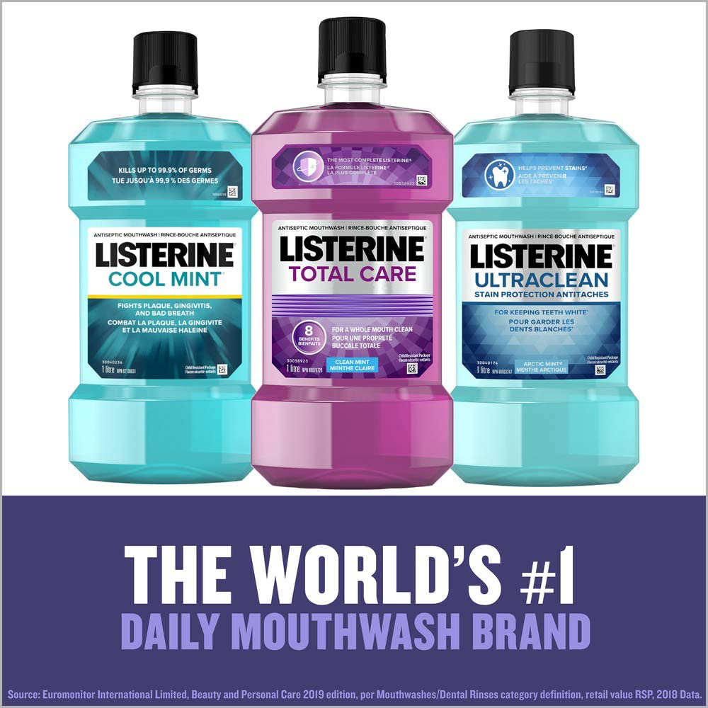 Listerine Cool Mint Antiseptic Mouthwash | 1 & 1.5L