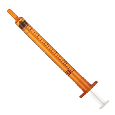 1mL - BD Amber Oral Syringe | Tip Cap | Box of 100