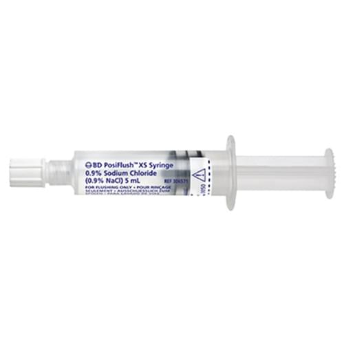 5mL - BD PosiFlush™ Externally Sterile (XS) Saline Flush Syringe | Box of 30