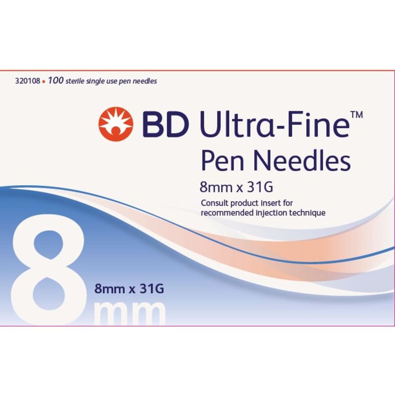 8mm x 31G - BD Ultra-Fine™ Pen Needles | 100 per Box
