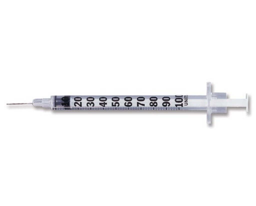 Sol-Care Safety Syringe with Fixed Hypodermic Needle Needle Gauge: 28 G;