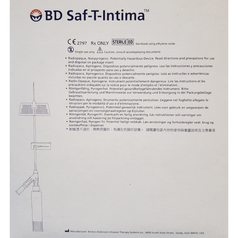 BD Saf-T-Intima | IV Safety System with Y-Adapter | 0.7 x 19 mm