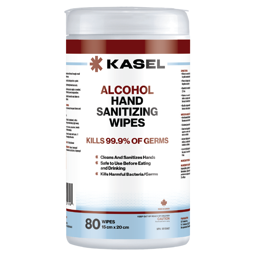Kasel Alcohol Hand Sanitizing Wipes | 80 Wipes