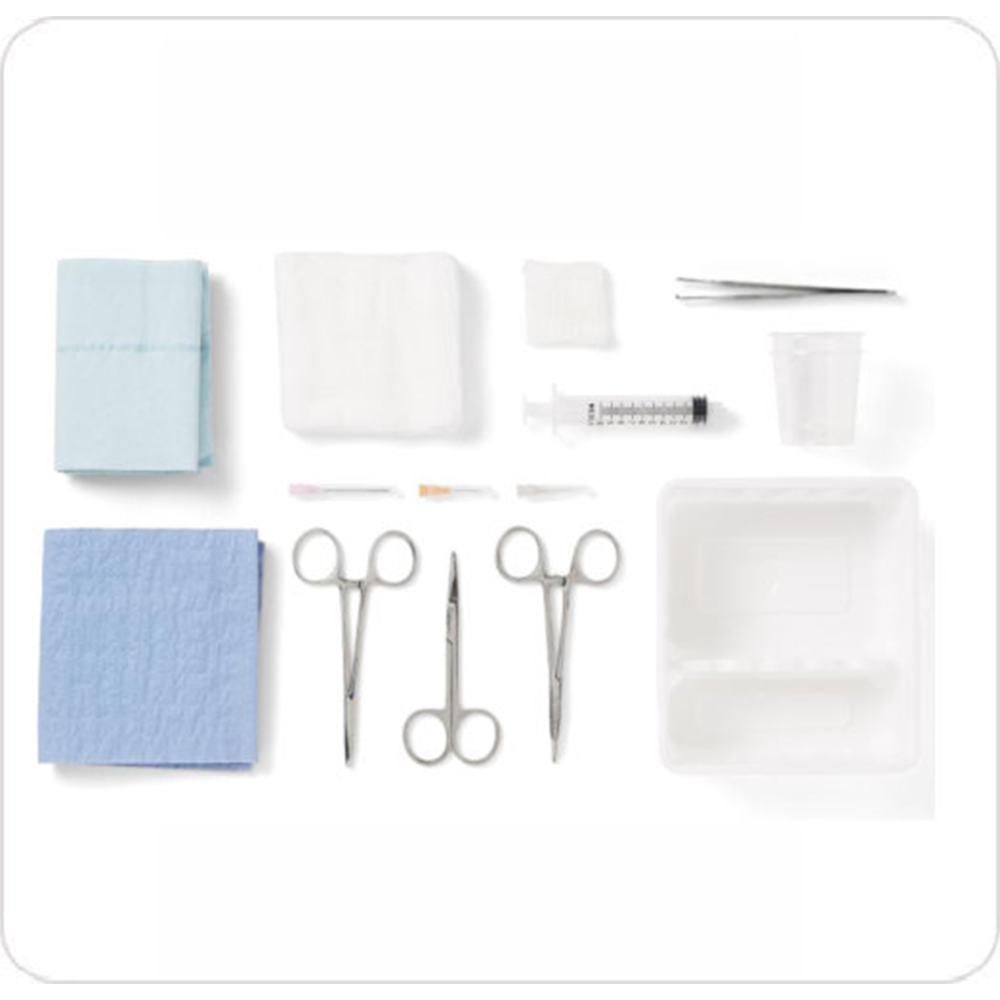 Laceration Trays with Comfort Loop Instruments