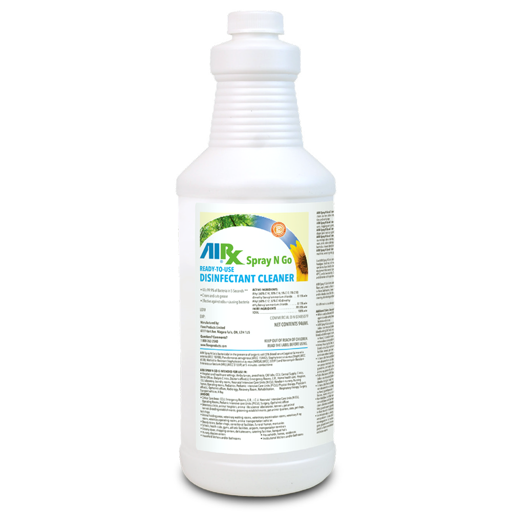 Airx Spray N Go Disinfectant Cleaner | 946 ml or 4 L Refill
