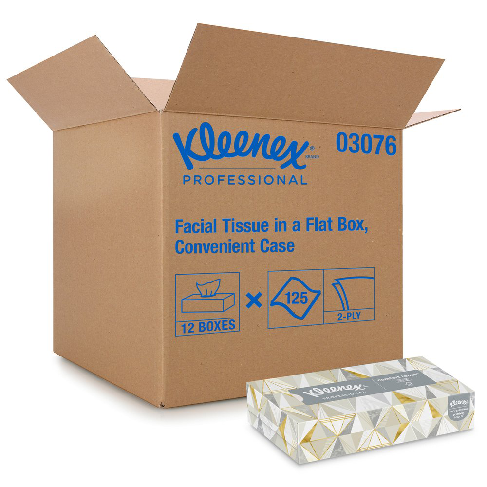 Kleenex 2-Ply Flat Box Facial Tissue | White