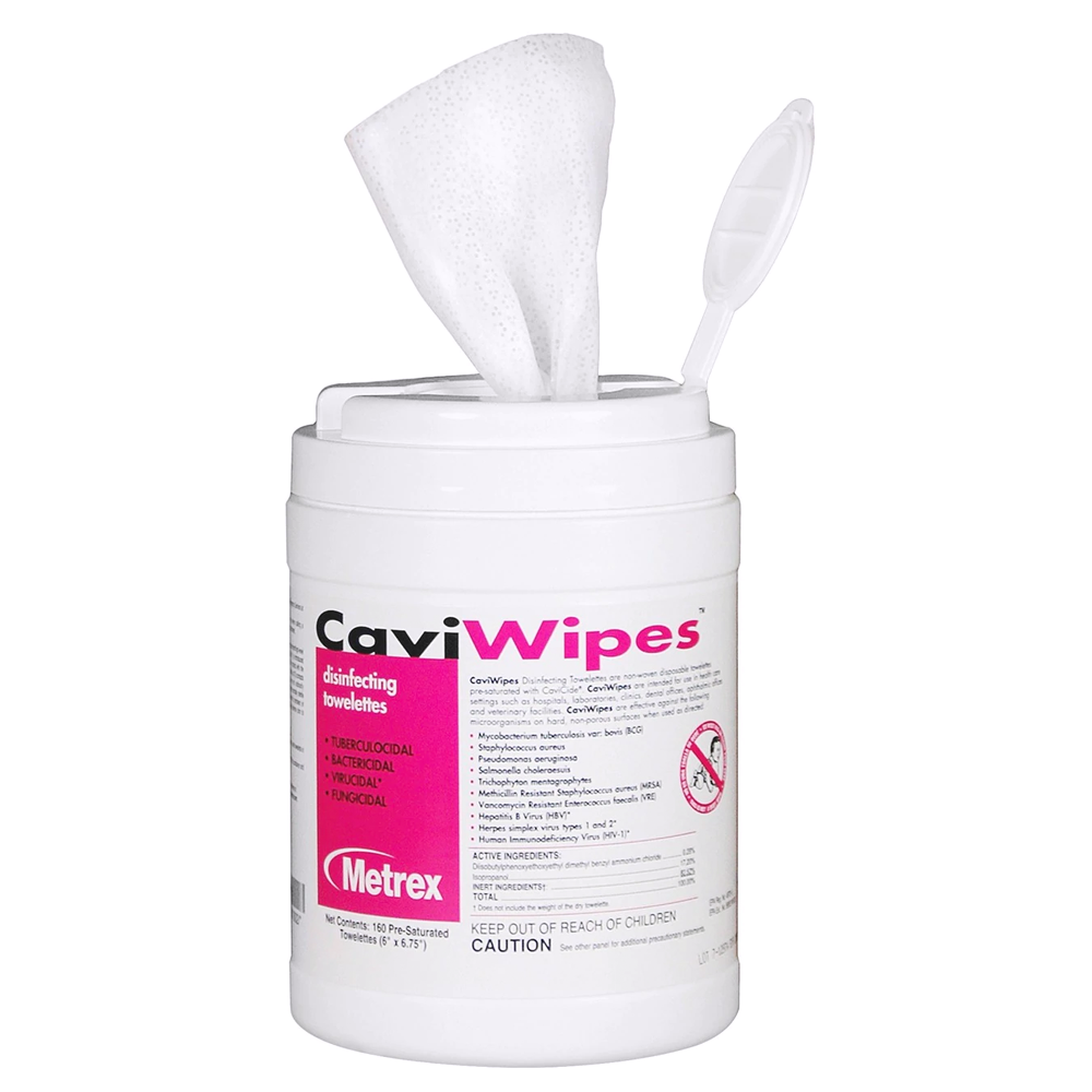 Metrex Disinfectant CaviWipes | 160 Wipes per Canister