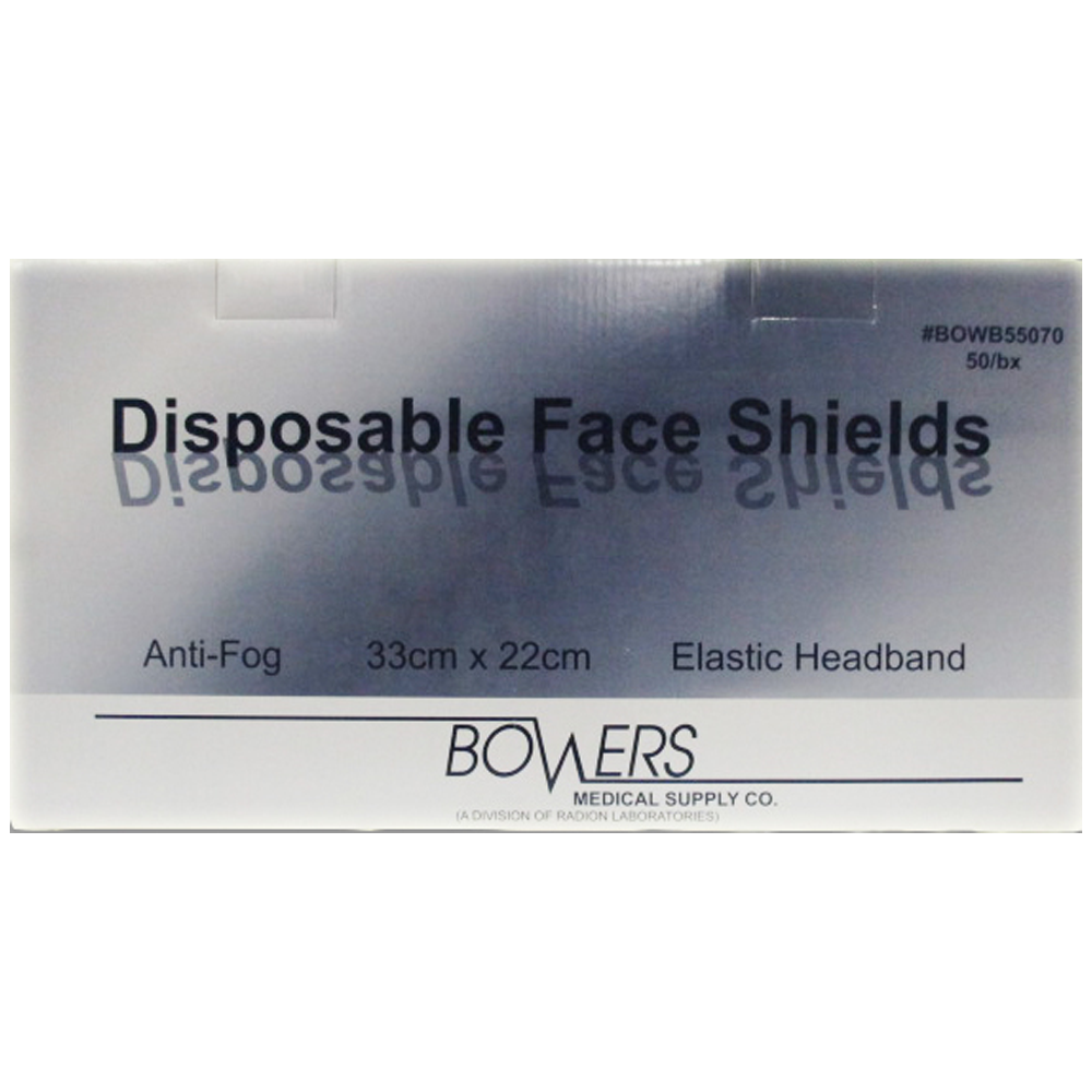 Bowers Disposable Face Shields | Box of 18