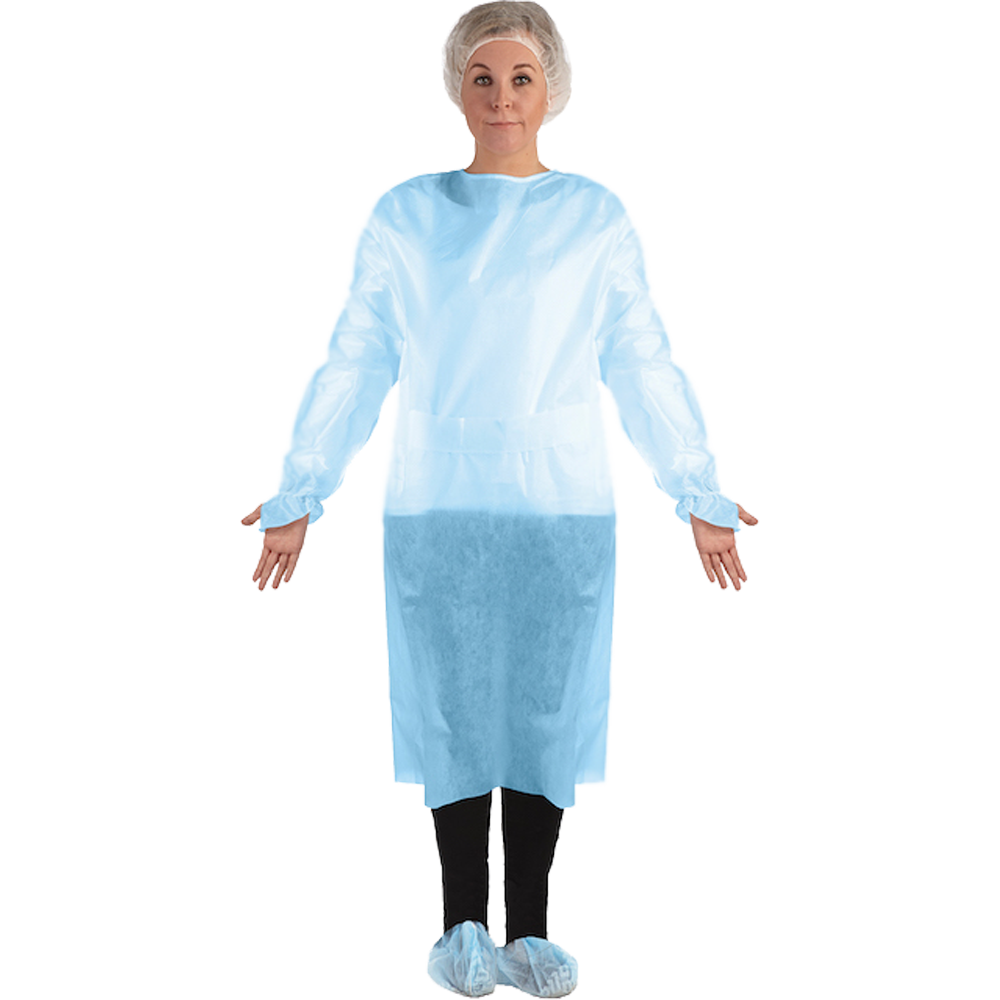 Medicom AssureWear® Chemo Tested Isolation Gown | AAMI Level 2, Impervious, Blue, XL | 100 per Case