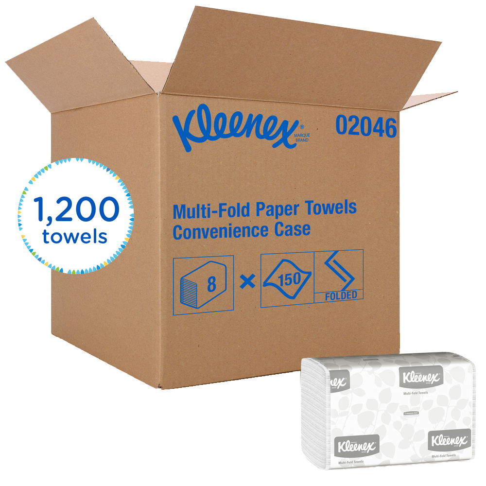 Kleenex® Folded Towels | White, Multi-Fold, 9.2