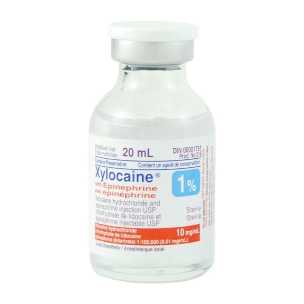 Xylocaine® Local Anesthetic Injection | 1% w/Epinephrine & Preservative, 20ml